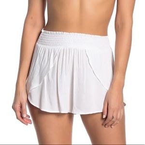 Elan Tulip White Cover-Up Shorts